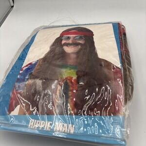 California Costumes Men's Hippie Man Wig and Moustache One Size Brown